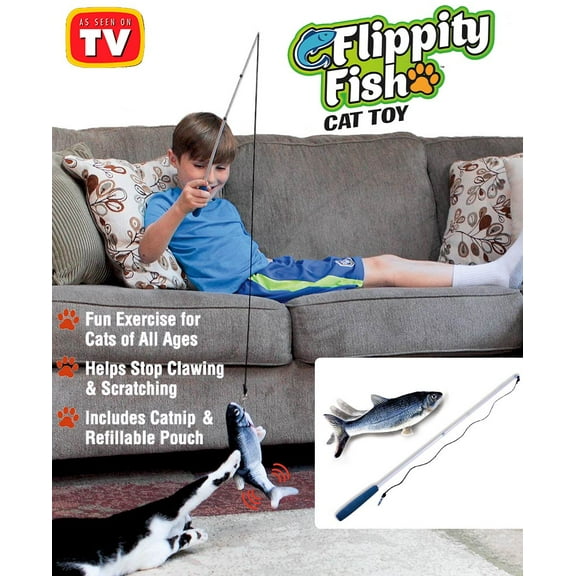 Flippity Fish Cat Toy Flippity Fish Cat Toy Plastic and polyester
