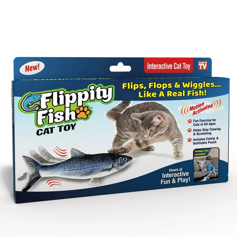 Flippity Fish Cat Toy ss Seen on TV, Flops and Wiggles like a Real Fish, as  Seen On TV