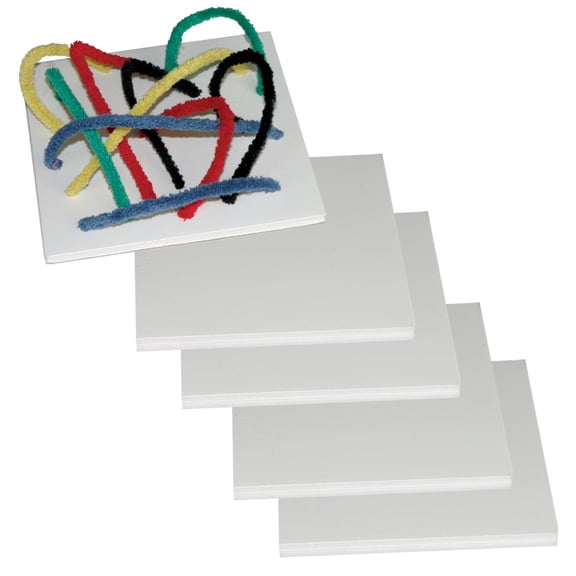 Flipside Foam Board 5x5" 48-Count Package White