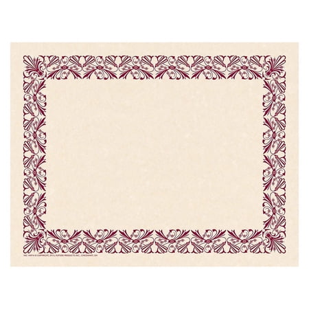 Flipside Art Deco Plum Border Paper, 8.5" x 11" - Pack of 50 (VA 916)