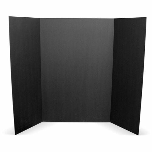 Flipside Foam Project Display Boards, 36" Board Height x 48" Board Width, Black Foam Board Surface, Durable, Smooth, Sturdy, Tri-fold (30508-10) | 2 Packs (20 Total)