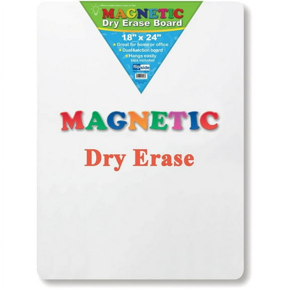 Flipside Magnetic Dry Erase Board - 18" Width x 24" Height - White Surface - Rectangle - 1 Each