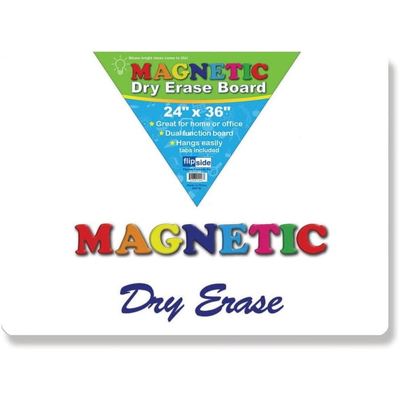 Flipside Magnetic Dry Erase Board - 24"Width x 36" Height - White Surface - Rectangle - 1 Each