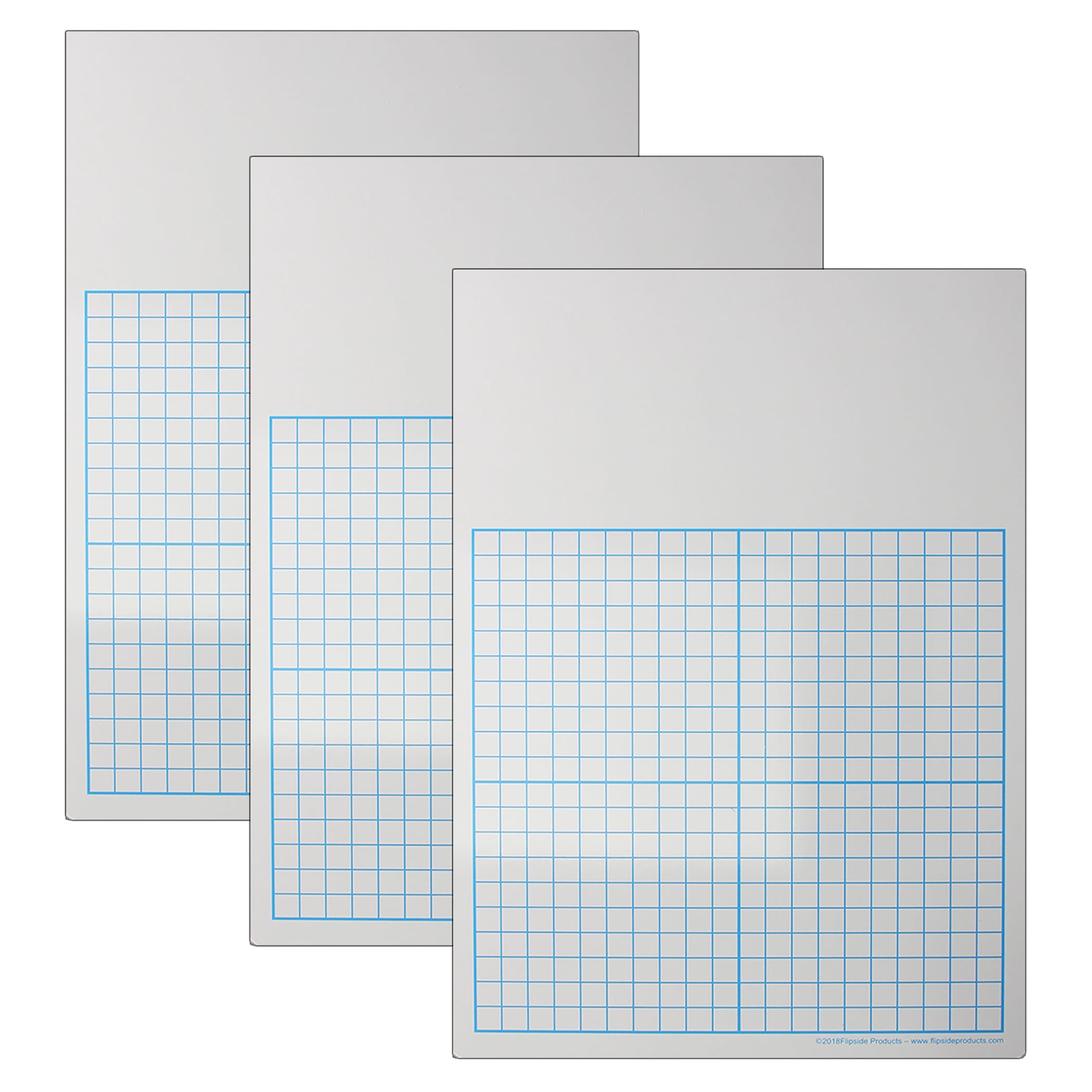 Half Graph Half Dry Erase Board - 11x16 Inch White Board With Grid & Workspace