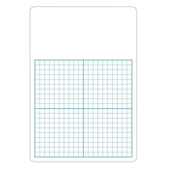 Flipside Products 1/2" Graph Dry Erase Board, 11" x 16" Single, Pack of