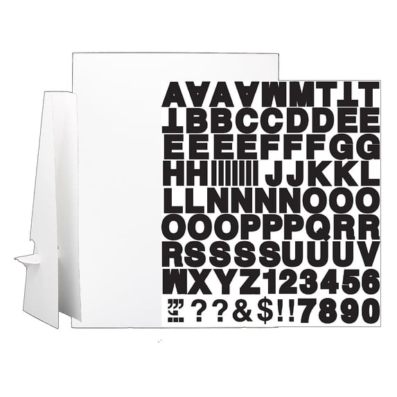 Flipside Products 20" x 30" White Corrugated Project Sheet Sign Kit - Pack of 10