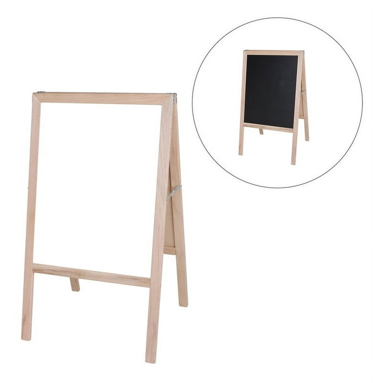 Flipside Dry-erase Board/Chalkboard Easel - Natural White/Black Surface - Hardwood Frame - Rectangle - 1 Each Flipside Dry-erase Board/Chalkboard Easel - Natural White/Black Surface - Hardwood Frame - Rectangle - 1 Each