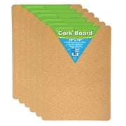 Flipside Products Cork Bulletin Board, 12 Inch x 18 Inch, 6 Count
