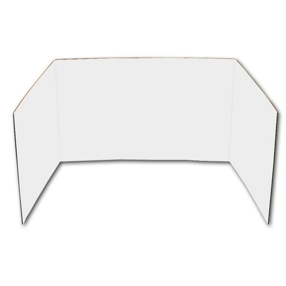 Flipside Products Corrugated Privacy Shield, 18 Inch x 48 Inch, White, 24 Count