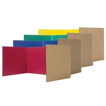 Flipside Products Corrugated Privacy Shield, 18" x 48", Assorted Colors, Pack of 24