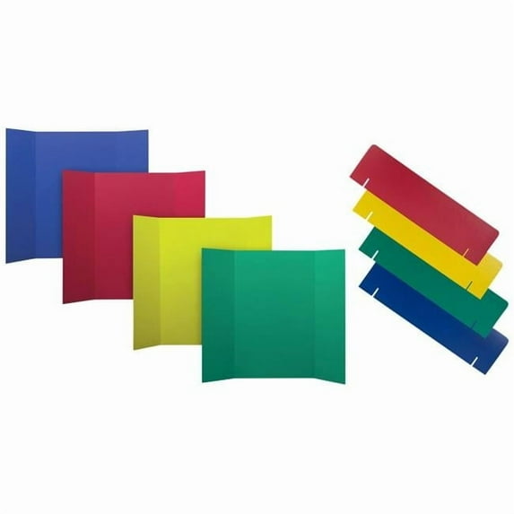 Flipside Products Corrugated Project Boards & Headers Set, 36" x 48", Assorted Colors, 24 Sets