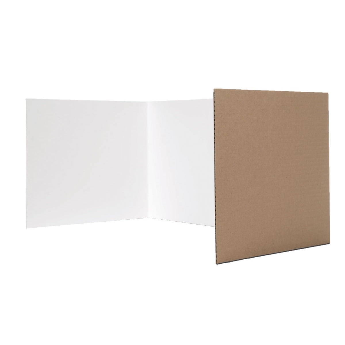 Flipside Products Corrugated Study Carrels, 12 Inch x 48 Inch, White