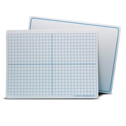 Flipside Products Magnetic Dry Erase Learning Mat, Two-Sided XY Axis/Plain, 9" x 12", Pack of 12