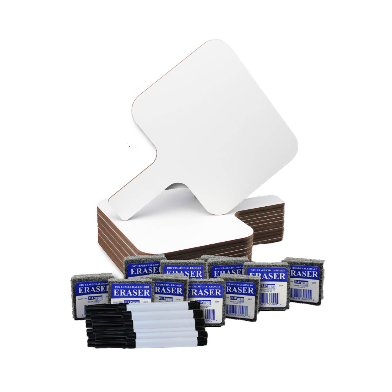 Flipside Products Rectangular Dry Erase 8" x 9.75" Answer Paddle + Pen