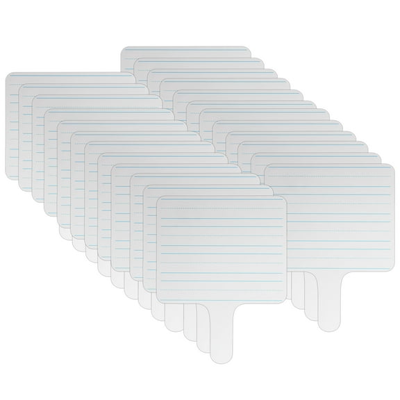 Flipside Products Rectangular Lined Dry Erase Answer Paddle, Class Pack of 24