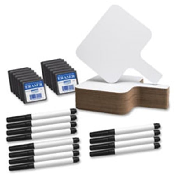 Flipside Products  Rectngl Dry Erase Answer Paddle Set, 12 Per Pack