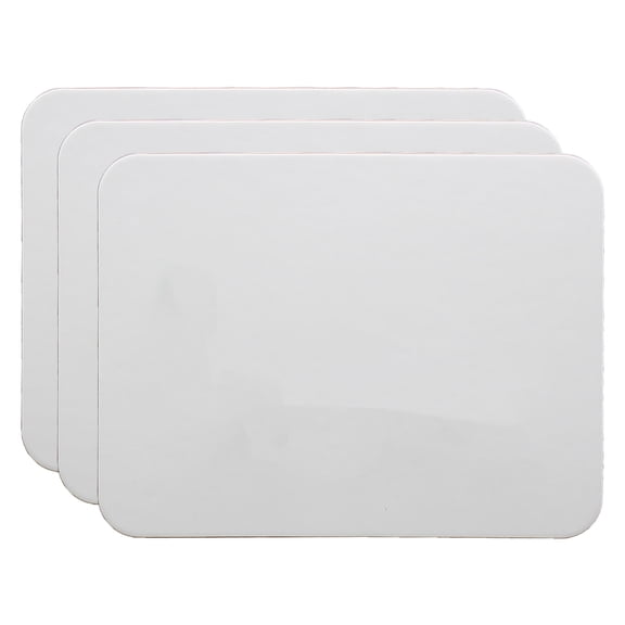Flipside Products Two-Sided Magnetic Dry Erase Board, Blank/Blank, 9" x 12", Pack of 3