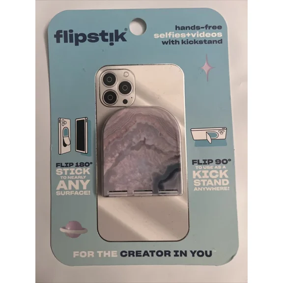 Flipstik Defy Gravity Cell Phone Stick & Stand - Rose Quartz