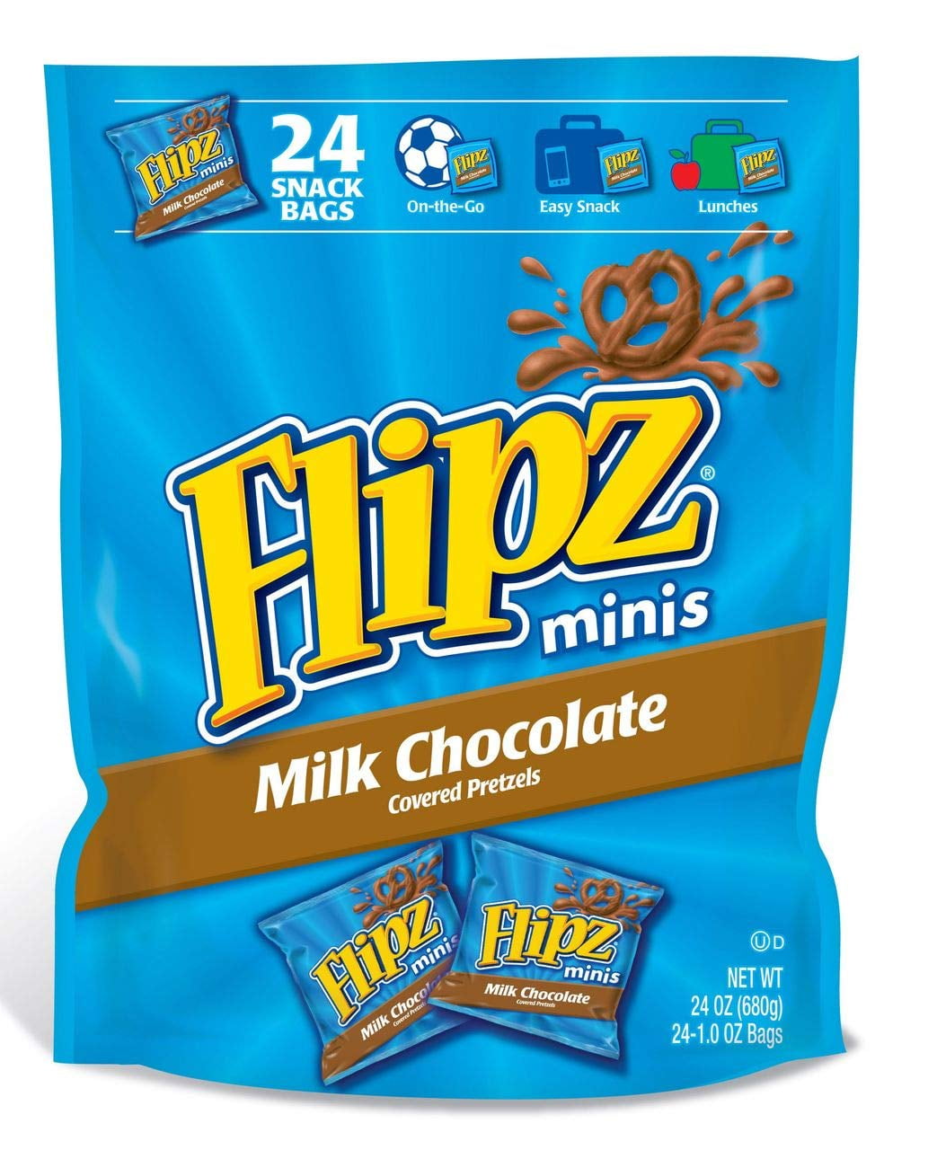 Flipz Milk Chocolate-Covered Pretzels, 24 pk.