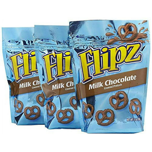 Flipz Milk Chocolate Covered Pretzels 5 Oz - 3 Pack