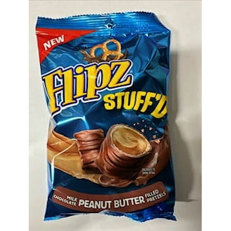 Flipz Stuffed Milk Chocolate Peanut Butter Filled Pretzel, 3.5 Ounce ( 6 per case)