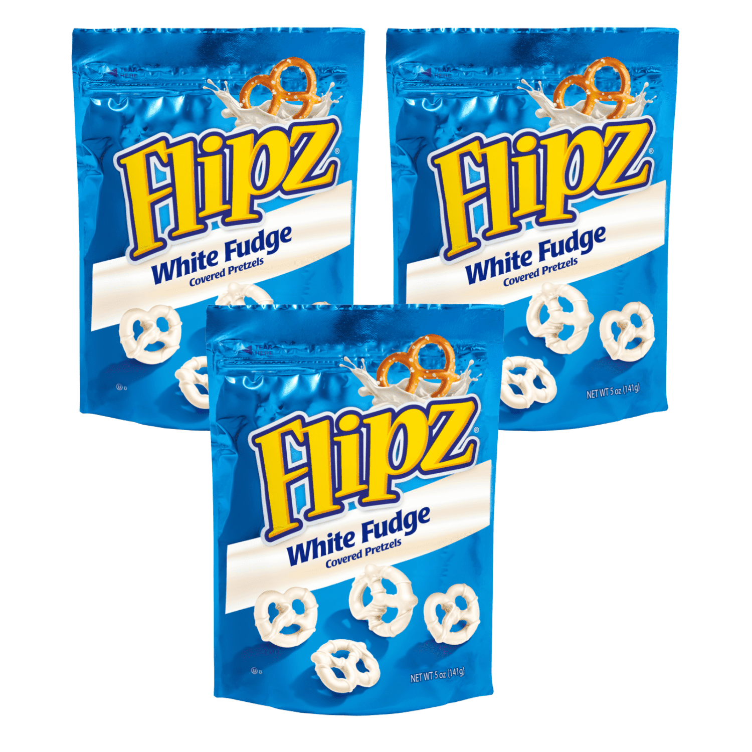 Flipz White Fudge Covered crunchy baked Pretzel, sweet and salty