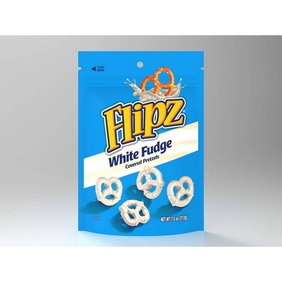 Flipz White Fudge Covered Pretzels (Pack of 8)