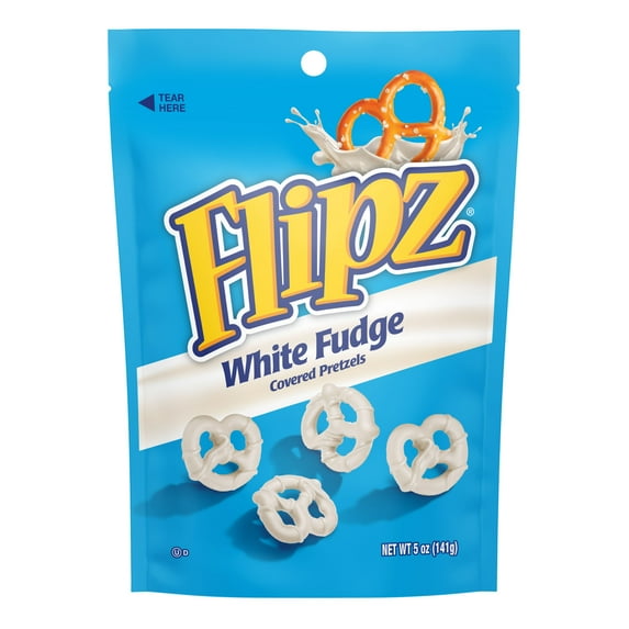 Flipz White Fudge Pretzels, 5 oz. (Pack of 4)