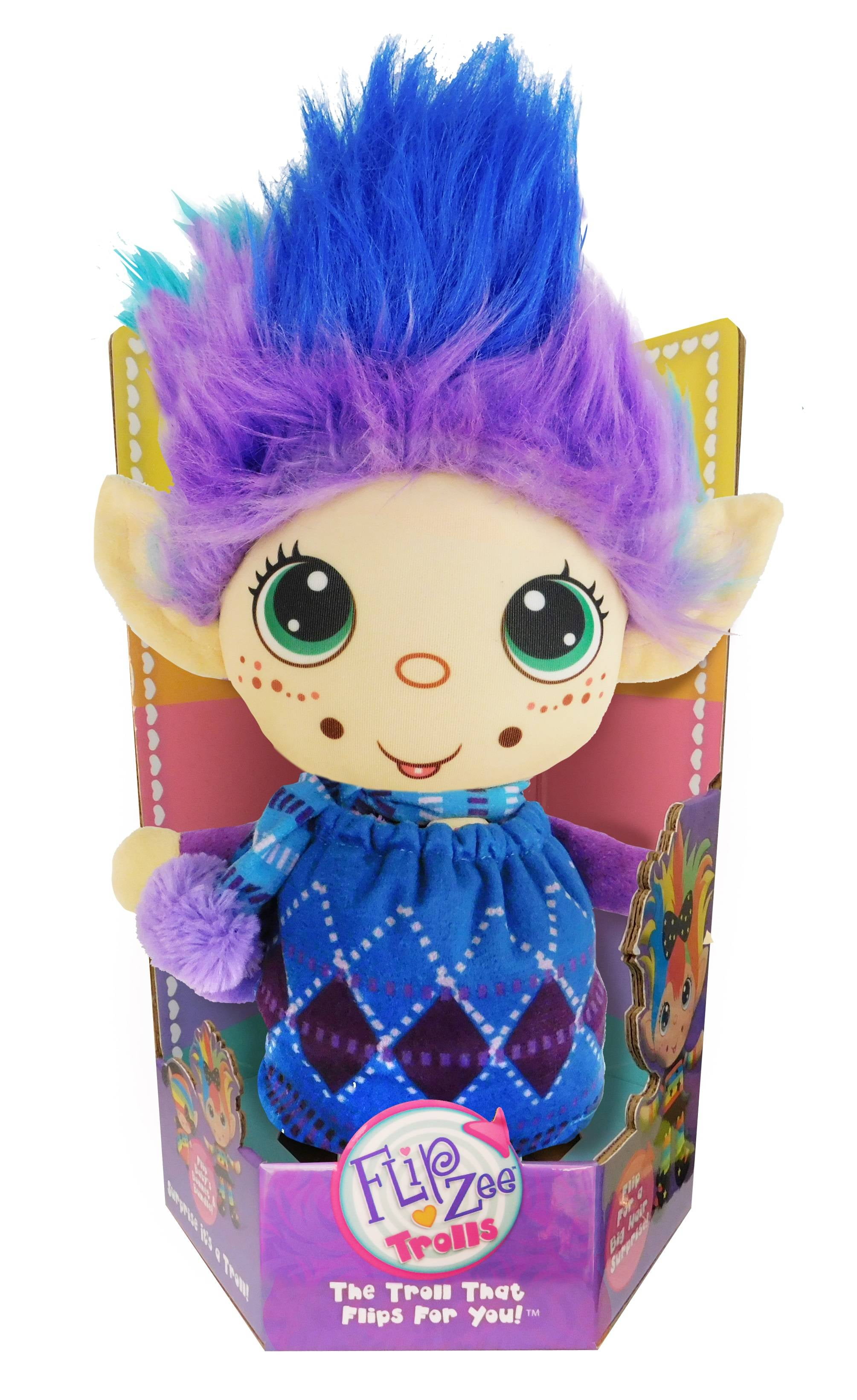 Trolls ドール Flipzee Troll Winter Wonder - Walmart.com