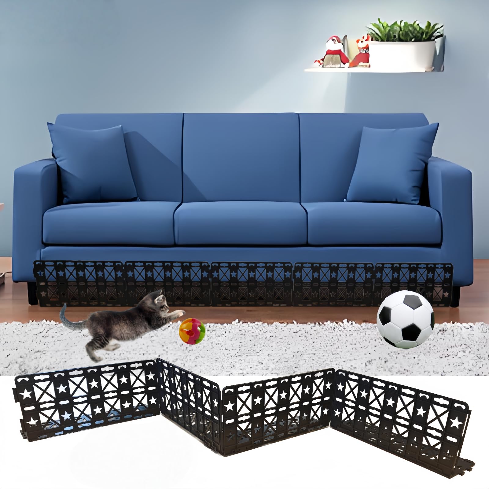 Fliqor 12 Pack Under Couch Blocker for Sofa Gaps, Under Bed Blocker ...