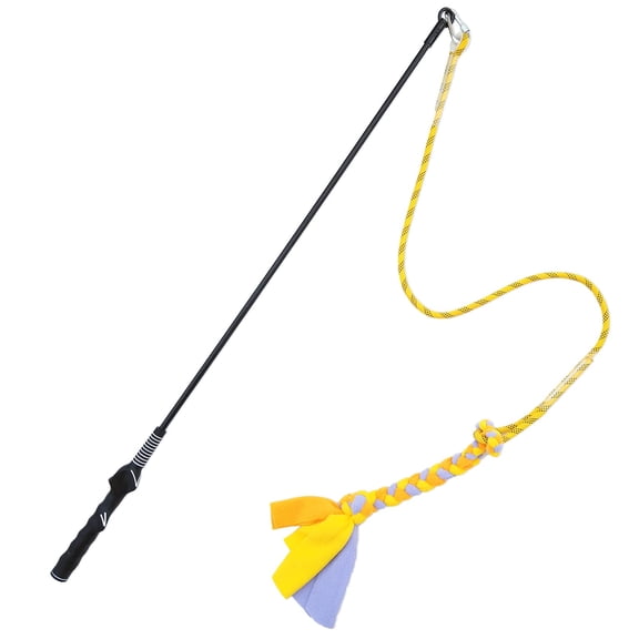 Flirt Pole Dog Exercise Toy, 39.5 Inches, Yellow, For Medium Large Pets