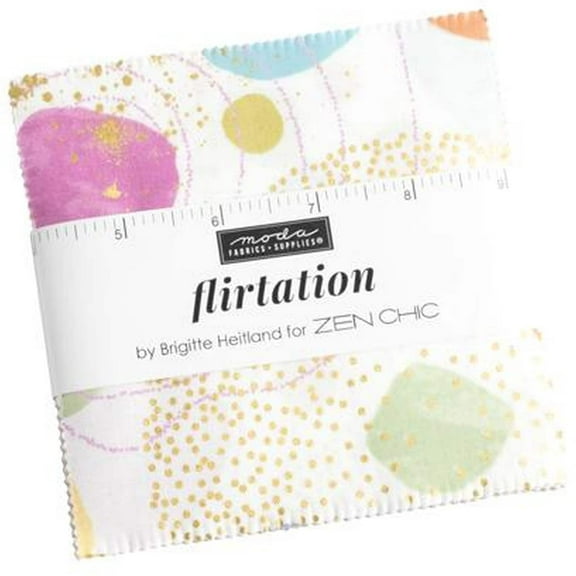 Flirtation Charm Pack by Zen Chic; 42 - 5" Precut Fabric Quilt Squares