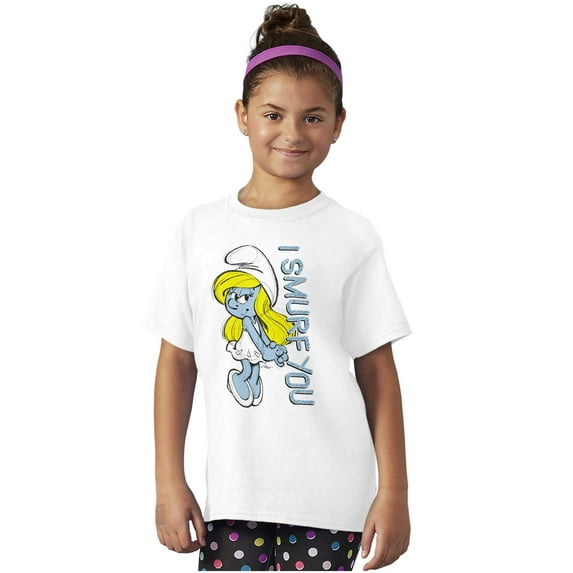 Flirty Smurfette I Smurf You Cartoon Girls Kids T Shirt Tees Teen Brisco Brands S