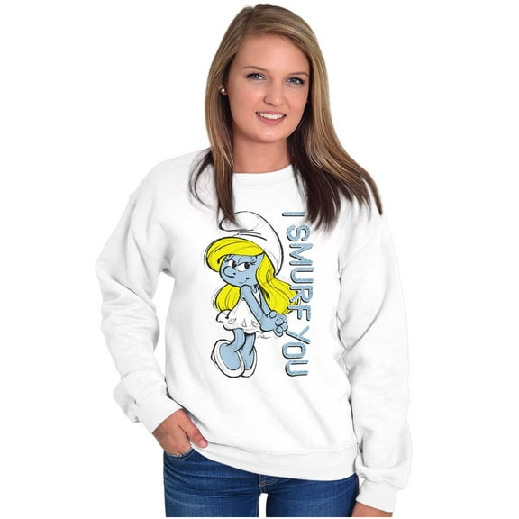 Flirty Smurfette I Smurf You Cartoon Women Plus Size Sweatshirt Brisco Brands 2X
