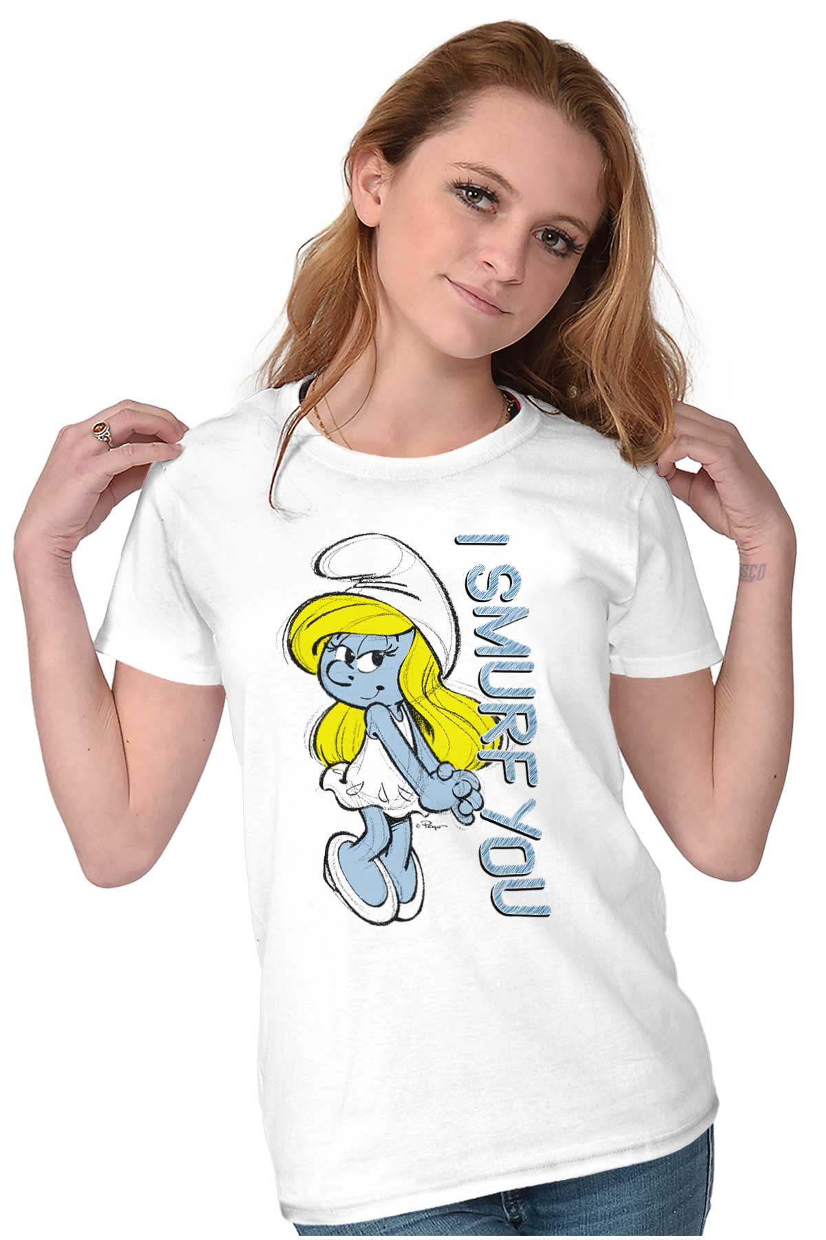 Flirty Smurfette I Smurf You Cartoon Women's T Shirt Ladies Tee Brisco ...