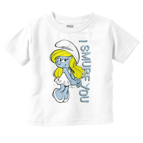 Flirty Smurfette I Smurf You Cartoon Youth T Shirt Tee Girls Infant Toddler Brisco Brands 6M