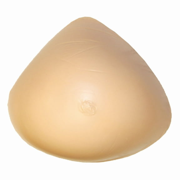 Flirtzy 92117-07 Mastectomy Triangle Symmetrical Silicone Breast Form with Nipple, Nude - Size 07