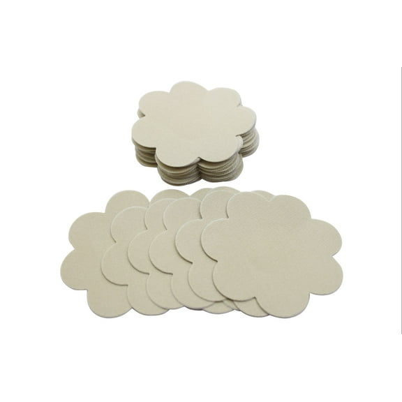 Flirtzy Disposable Waterproof Nipple Cover Pasties, Beige, 15 Pairs (5 Pairs per Pack), NippleCovers, Breast Pasties Adhesive Bra Nippleless