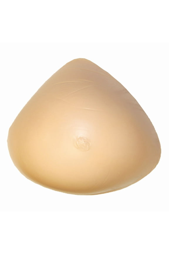 Lightweight Mastectomy Triangle Symmetrical Silicone Breast Form with Nipple, 11, Nude
