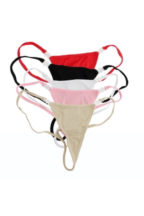Mini Micro Stretchy Y Back G-String Thong with Breakaway Clasps, M/L, 5 Pack