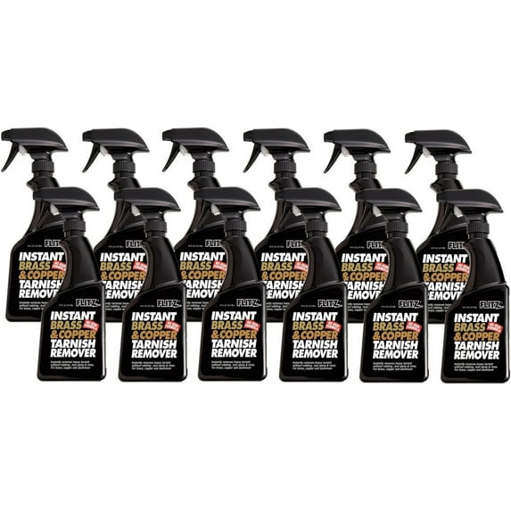 Flitz Brass and Copper Tarnish Remover, Powerful Organic Formula That Safely Removes Rust, Stains and Oxidation + Cleans Brick, Glass, Aluminum and More, Made in the USA, 16 oz Spray