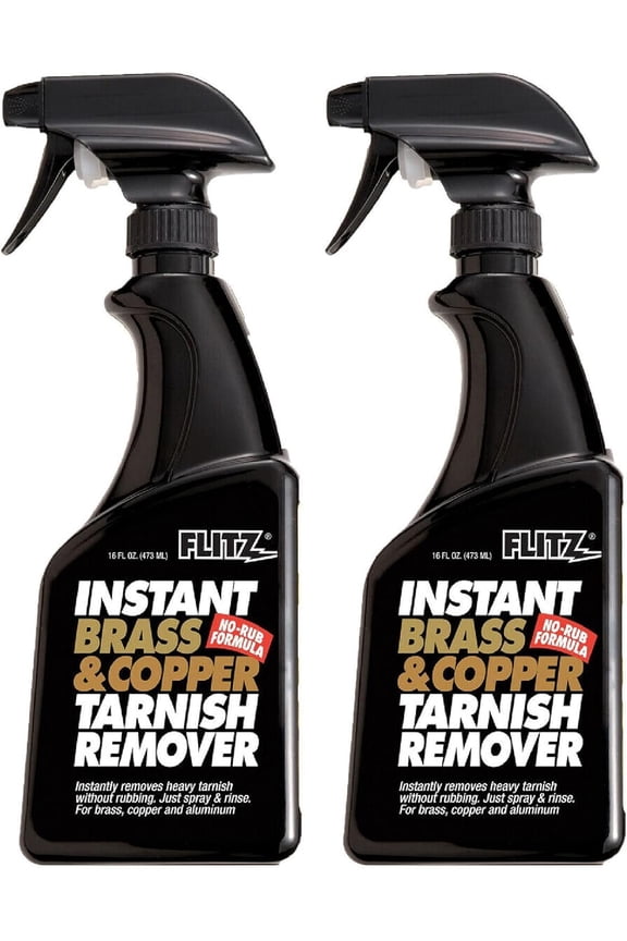 Instant Brass and Copper Tarnish Remover Spray - Concentrated - 2 Pack, 16 Fl Oz