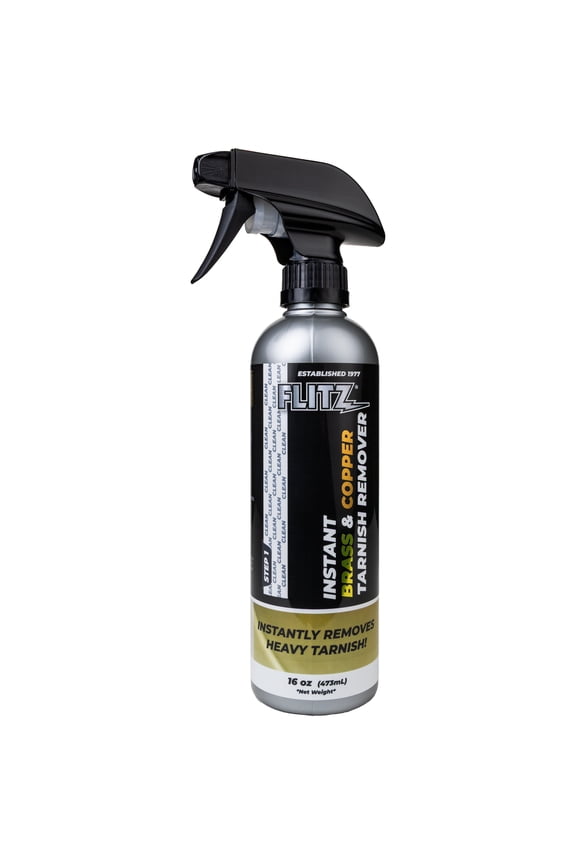 Flitz Instant Brass and Copper Tarnish Remover, Rust Remover Spray for Shine and Protection, 16 oz