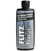 Flitz Liquid Metal Polish, Brass Cleaner and Polish, Aluminum Cleaner for Chrome, 3.4 oz