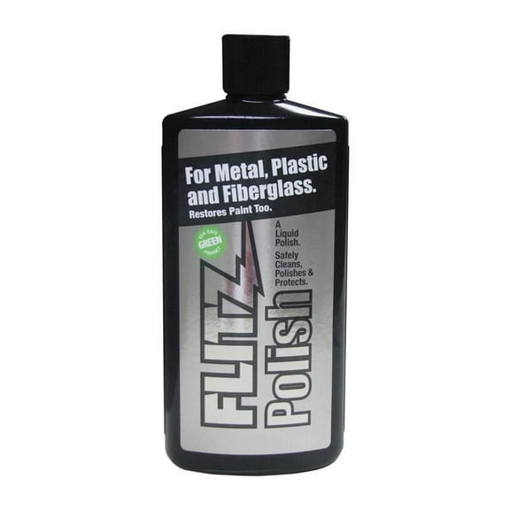Flitz Liquid Metal Polish - for Chrome, Aluminum, Brass, Fiberglass and Paint – 7.6 oz