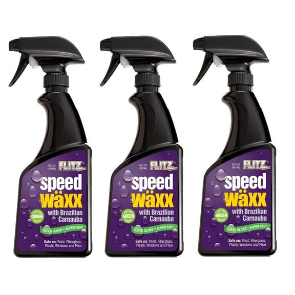 Flitz MX 32806-3A Speed Wax 16oz, 3-Pack