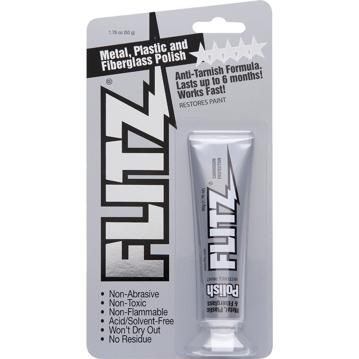 Flitz Metal Polish and Cleaner Paste, Also Works on Plastic, Fiberglass, Aluminum, Jewelry, Sterling Silver - Headlight Restoration and Rust Remover - Made in the USA - 1.76 OZ - 20 Pack