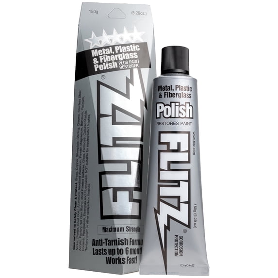 Flitz Metal Polish Paste - Multi-Purpose Cleaner and Polish for Aluminum, Brass, Copper, Chrome, Stainless Steel, Silver, Fiberglass and Plastic, 5.29 oz