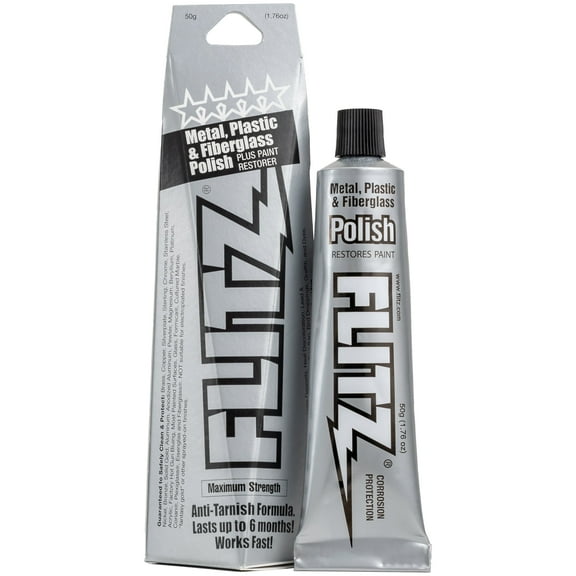 Flitz Metal Polish for Chrome, Aluminum, Brass, Fiberglass and Paint Restorer, 1.76 oz