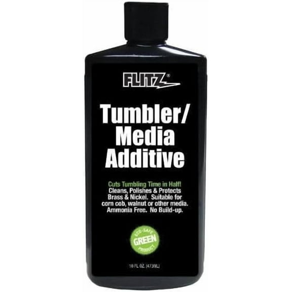 Flitz Metal Tumbler Media Additive, Cut Your Tumbling Time in Half, Non-Ammonia Based Formula Works Great on All Metals, 16 oz. Bottle - 6-Pack
